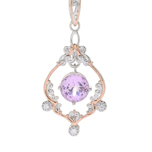 MICHAEL VALITUTTI NH GEMS EN VOGUE 925 And 18k Kunzite And Zircon Pendant. 4.06g - Picture 10 of 10
